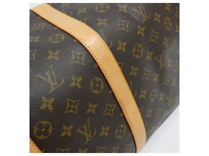 Borsa Louis Vuitton Monogram Keepall Boston Marrone - vista 3