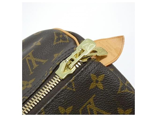 Borsa Louis Vuitton Monogram Keepall Boston Marrone - vista 6