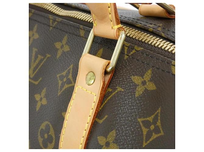 Borsa Louis Vuitton Monogram Keepall Boston Marrone - vista 7