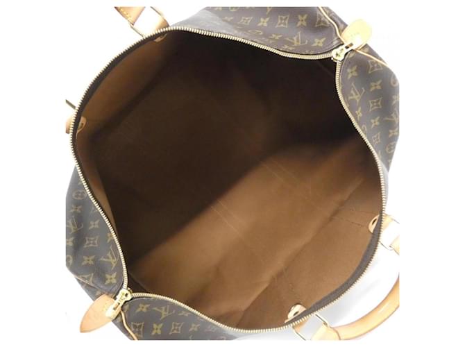 Borsa Louis Vuitton Monogram Keepall Boston Marrone - vista 9