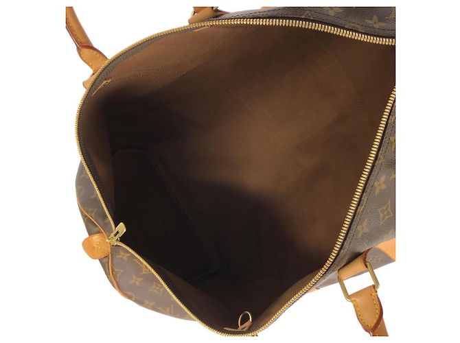 Borsa Boston Louis Vuitton Monogram Keepall 55cm Marrone - vista 9
