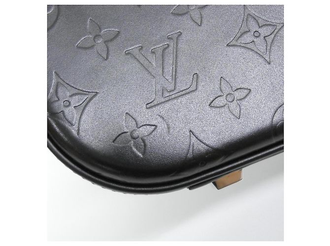 Borsa Louis Vuitton Monogram Glace Valisette MM Nero - vista 3
