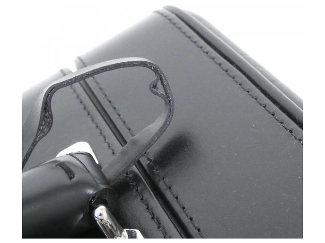Borsa Louis Vuitton Monogram Glace Valisette MM Nero - vista 6