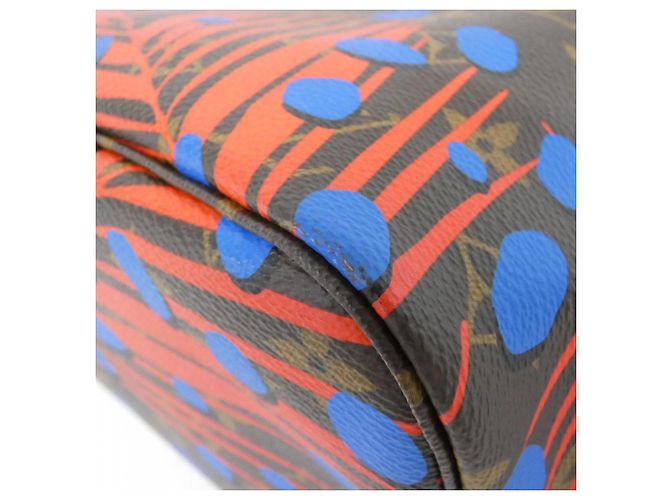 Borsa Louis Vuitton Monogram Summer Jungle Dot Neverfull MM Marrone Rosso - vista 2