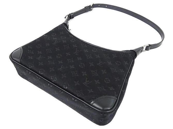 Borsa a tracolla Louis Vuitton Monogram Satin Little Boulogne Nero - vista 2