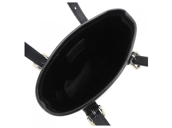 Borsa Louis Vuitton Monogram Satin Little Bucket Nero - vista 6