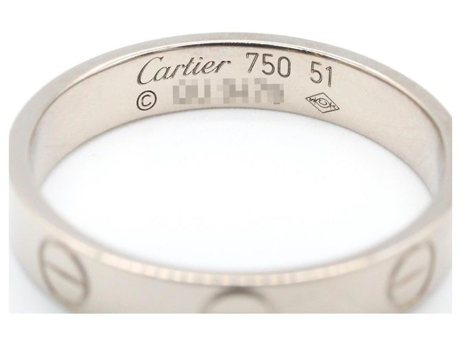 Cartier Mini Love Ring aus 18K Weißgold Silber - Ansicht 3