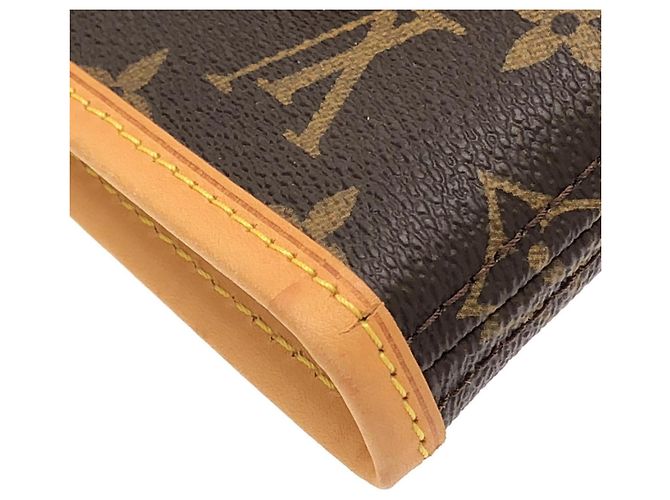 Borsa Louis Vuitton Monogram Neverfull MM Marrone - vista 3