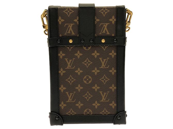 Borsa a Spalla Louis Vuitton Monogram Pochette Trunk Vertical M63913 Marrone - vista 2