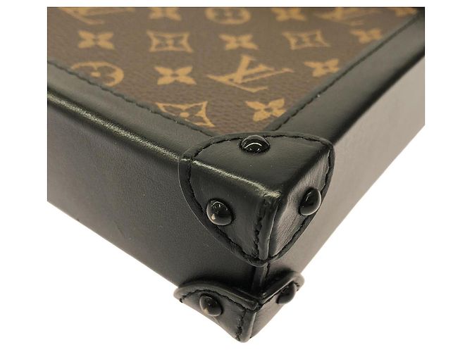 Borsa a Spalla Louis Vuitton Monogram Pochette Trunk Vertical M63913 Marrone - vista 3