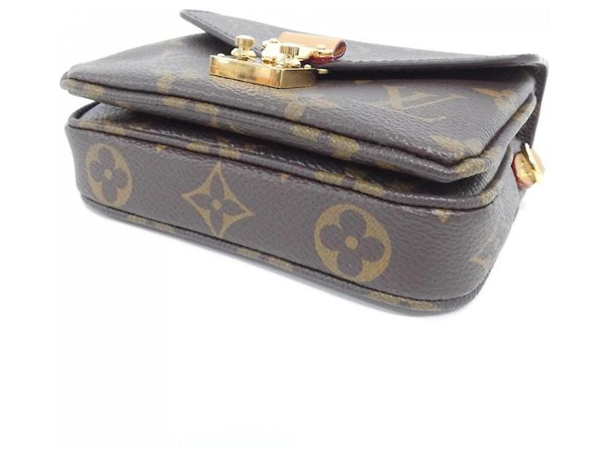Borsa a Spalla Louis Vuitton Monogram Micro Metis Marrone - vista 3