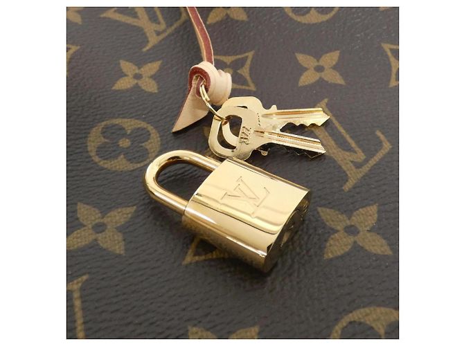 Borsa Louis Vuitton Monogram Montaigne MM Marrone - vista 3