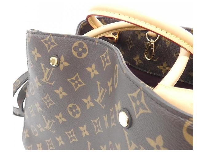 Borsa Louis Vuitton Monogram Montaigne MM Marrone - vista 4
