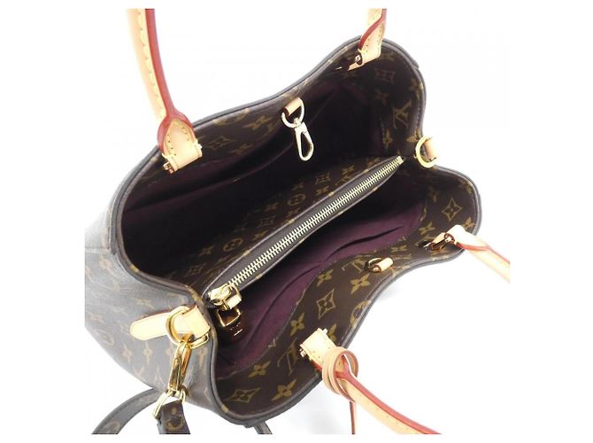 Borsa Louis Vuitton Monogram Montaigne MM Marrone - vista 7