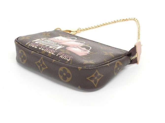 Louis Vuitton Monogram Mini Pochette Accessoires Marrone - vista 3