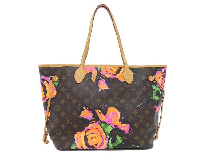 Borsa Louis Vuitton Monogram Rose Neverfull MM Marrone - vista 2