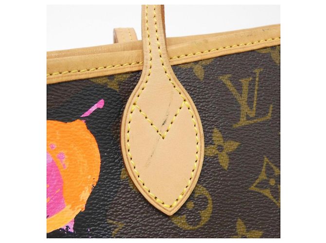 Borsa Louis Vuitton Monogram Rose Neverfull MM Marrone - vista 4