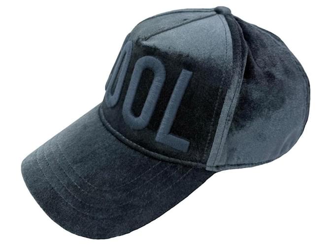 Dsquared2 Cappellino 'COOL' in velluto Grigio antracite - vista 2