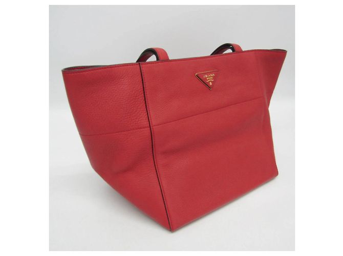 Tote Prada Vintage in pelle Rosso - vista 3