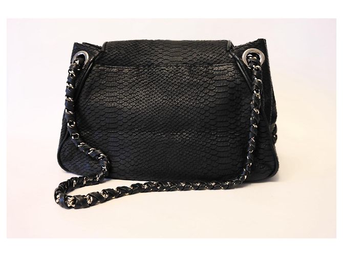 Reiss Borsa a tracolla in pelle nera goffrata - vista 2