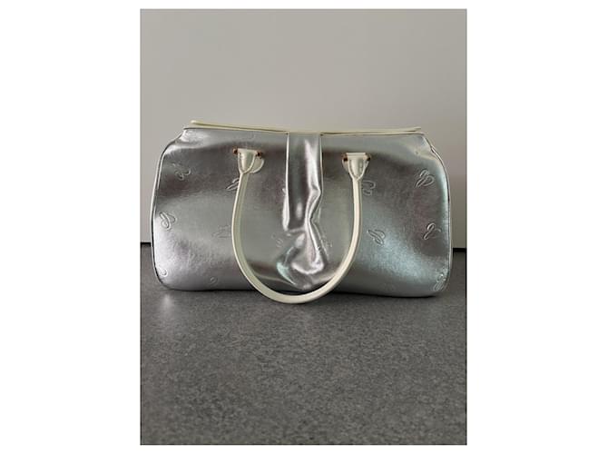 Chopard Leder Handtasche Silber und Weiß Silber Hardware - Ansicht 3