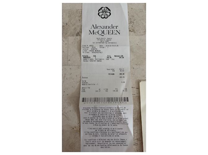 Alexander McQueen Sneaker Oversized in pelle nera Nero Bianco - vista 9