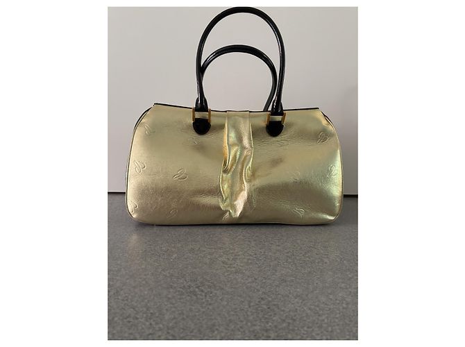 Bolsa Chopard em pele dourada e preta com detalhes de leopardo Preto Dourado - vista 5