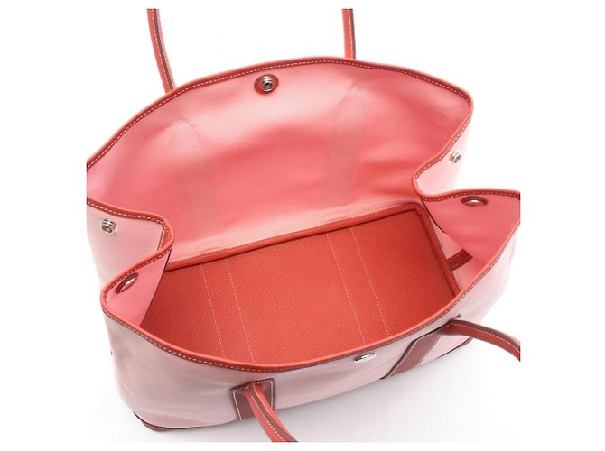 Hermès Borsa Tote Hermes Garden Party PM Rosa Rosso - vista 3