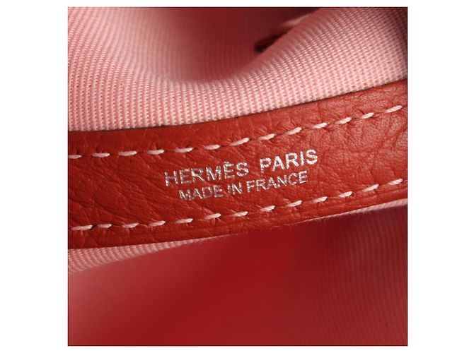 Hermès Borsa Tote Hermes Garden Party PM Rosa Rosso - vista 4