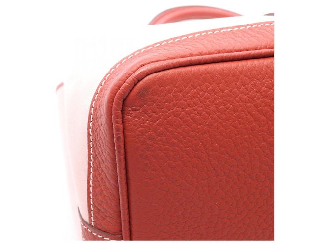 Hermès Borsa Tote Hermes Garden Party PM Rosa Rosso - vista 7