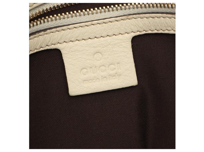 Borsa a tracolla Gucci in tela GG e pelle Beige Crudo - vista 4