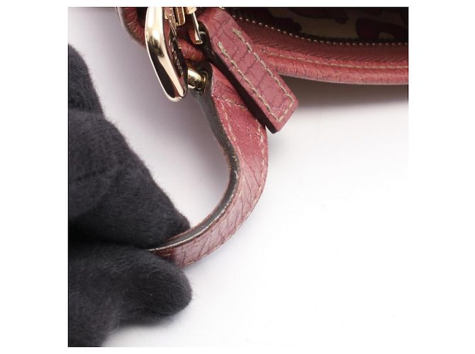 Borsa a Spalla Gucci GG Canvas Charm Rosa Beige - vista 5