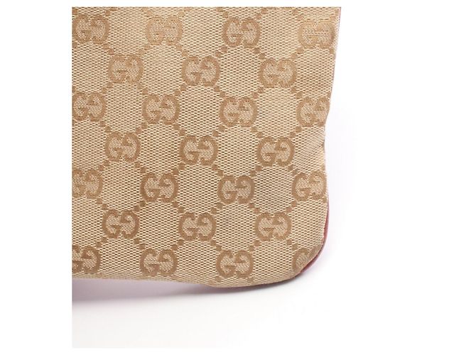 Borsa a Spalla Gucci GG Canvas Charm Rosa Beige - vista 7