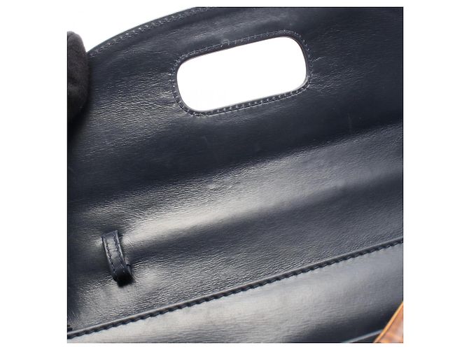 Borsa Gucci Bamboo in pelle blu navy - vista 5