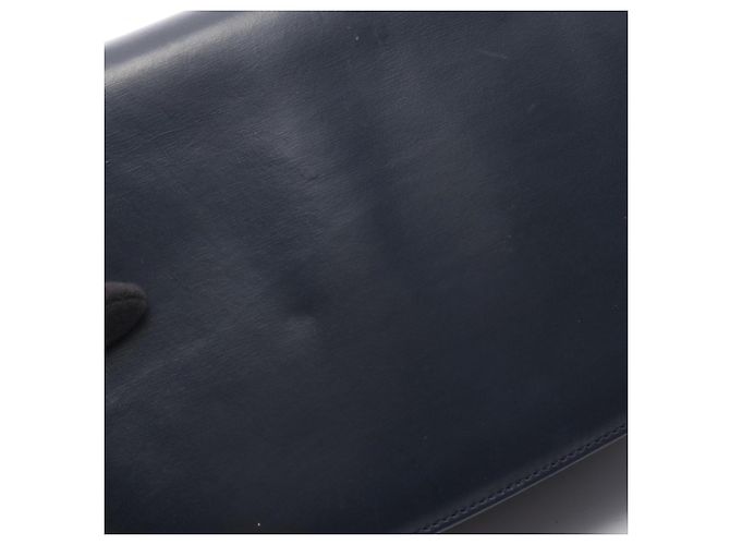 Borsa Gucci Bamboo in pelle blu navy - vista 8