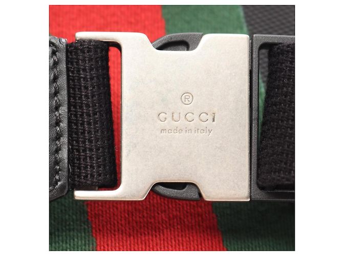 Marsupio Gucci Sherry Line Nero Rosso Verde - vista 5