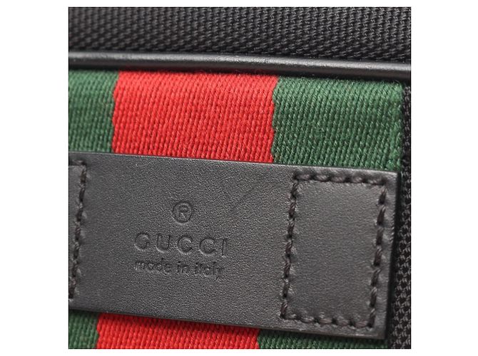 Marsupio Gucci Sherry Line Nero Rosso Verde - vista 7