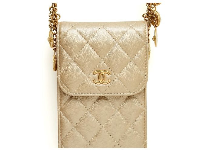 Timeless Chanel Métiers d'Art 2023 Dakar Bolsa de Ombro Couro Dourado - vista 7