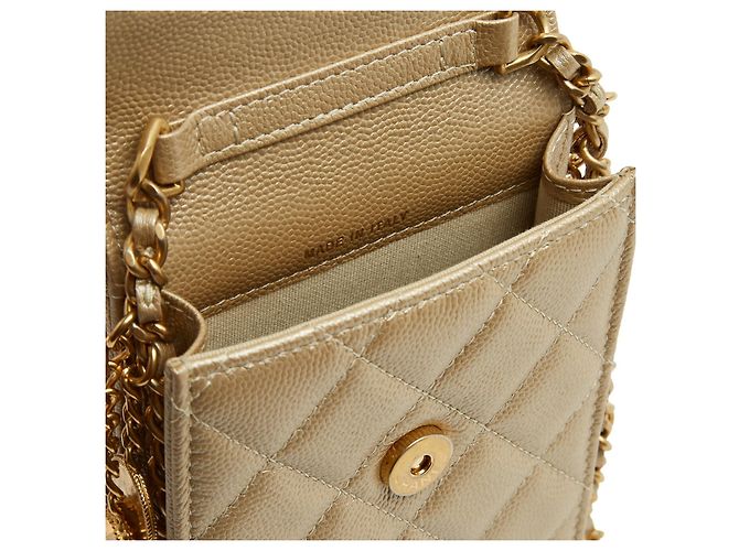 Timeless Chanel Métiers d'Art 2023 Dakar Bolsa de Ombro Couro Dourado - vista 8