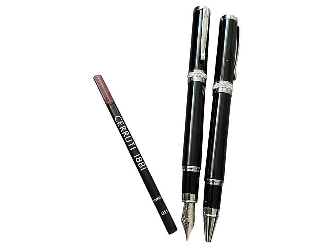 Cerruti 1881 Focus Ensemble Stylo à Bille et Stylo Plume Noir - vue 3