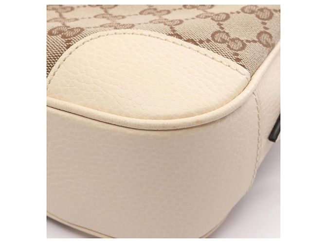 Borsa a Spalla Gucci Bree GG Canvas Beige Crudo - vista 6
