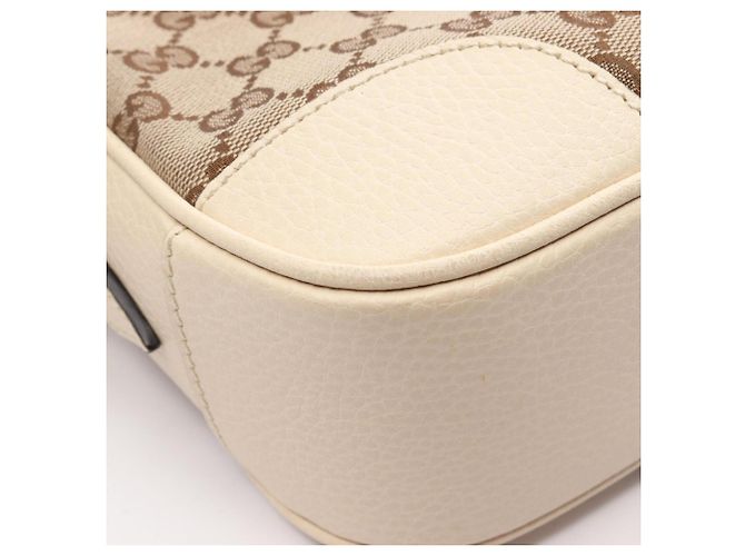 Borsa a Spalla Gucci Bree GG Canvas Beige Crudo - vista 7