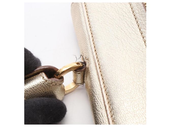 Borsa a mano 2-Way Gancini Salvatore Ferragamo D'oro - vista 12