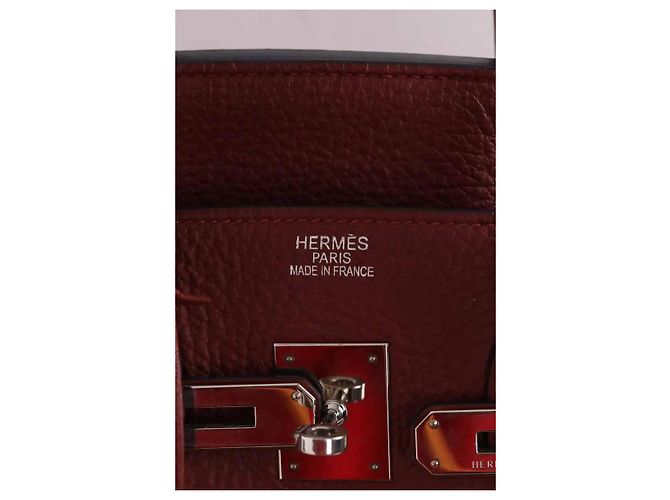 Hermès Borsa Birkin 35 bordeaux Bordò - vista 8