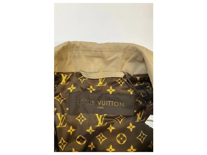 Louis Vuitton Gabardina de algodón beige - vista 5