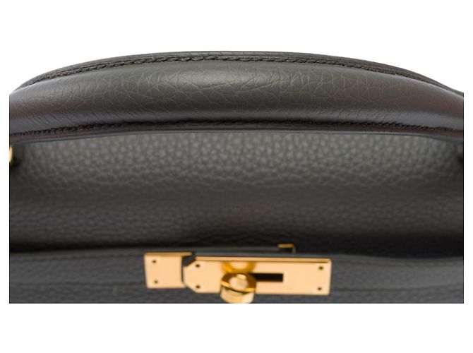 Hermès Borsa HERMES Kelly 28 in Pelle Grigia - 103696 Grigio - vista 10