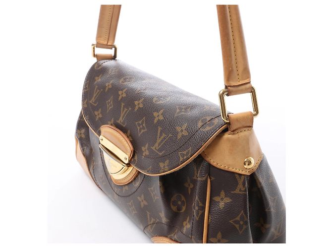 Borsa a tracolla Louis Vuitton Beverly MM in tela Monogram marrone M40121 Beige - vista 3