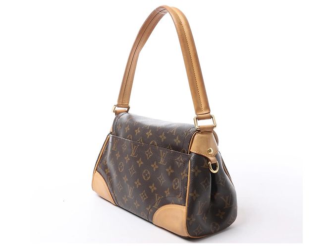 Borsa a tracolla Louis Vuitton Beverly MM in tela Monogram marrone M40121 Beige - vista 4