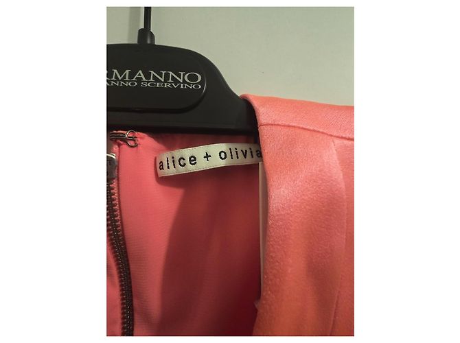 Alice + Olivia Langes Rosa Kleid mit Schlitz Pink - Ansicht 2