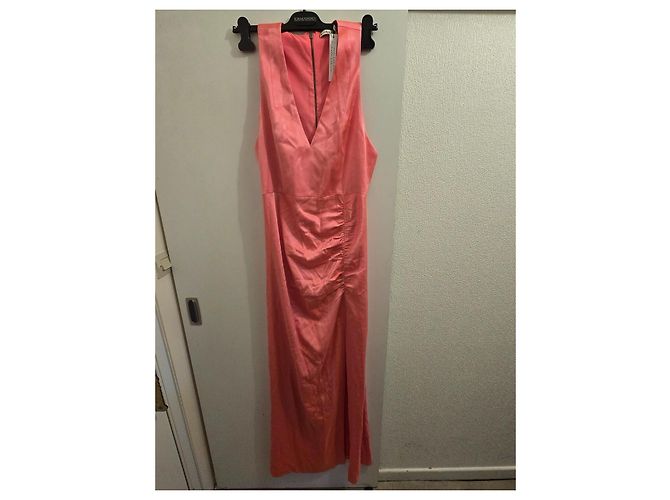 Alice + Olivia Langes Rosa Kleid mit Schlitz Pink - Ansicht 4